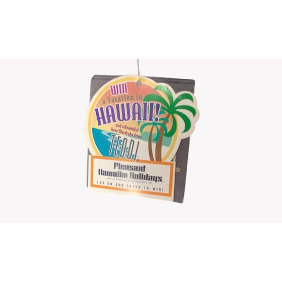 NWT Vintage 90s Teddi Womens Blue Sparkle Mylar A-Line Dress Size 12 - Picture 7 of 9